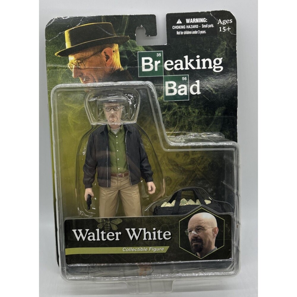 New Mezco Breaking Bad Walter White Heisenberg Action Figure w/ Gym Bag Hat 15+